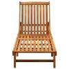 Xichuzi Sun Lounger with Cushion, Solid Acacia Wood view 3