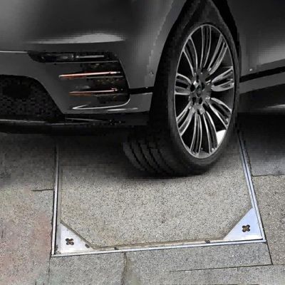 Customizable Invisible Septic Tank Cover, Heavy-Duty Square Manhole Cover and Frame for Driveways and Schools, Universal Stainless Steel Wastewater Tank Cover (51 x 51 x