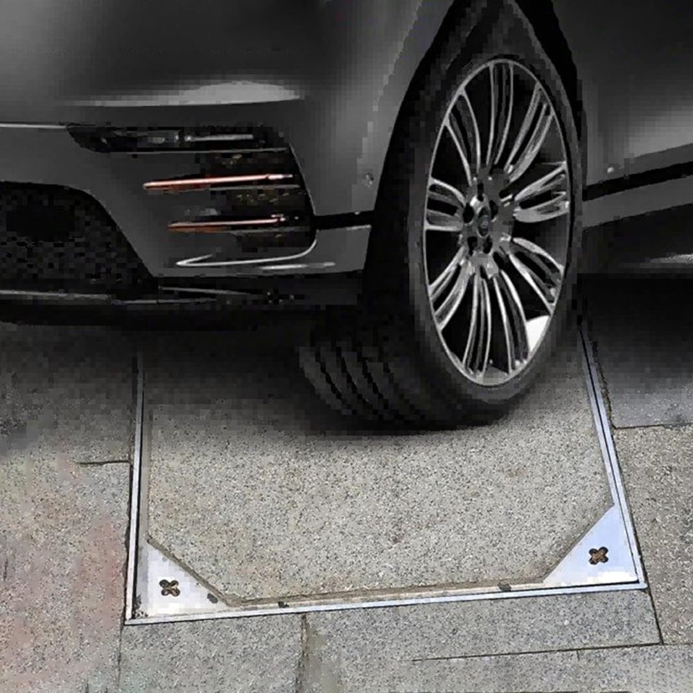 Customizable Invisible Septic Tank Cover, Heavy-Duty Square Manhole Cover and Frame for Driveways and Schools, Universal Stainless Steel Wastewater Tank Cover (51 x 51 x