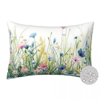 2-Pack 20 x 28 in Outdoor Pillow Covers, Waterproof Floral Decorative Cushion Covers