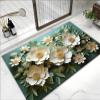 Odot Bath Mat, Non-Slip Rubber Backing, Super Absorbent, Quick-Drying, Floral Landscape Leaves, 50 x 80 cm view 1