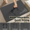 Odot Bath Mat, Non-Slip Rubber Backing, Super Absorbent, Quick-Drying, Floral Landscape Leaves, 50 x 80 cm view 3