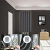 GOUSUN Blackout Curtain 100 x 155 cm, Opaque Curtain with Grommets, Thermal Curtain for Bedrooms, Light Gray view 2