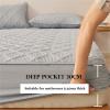 Quilted Mattress Protector, Cooling Breathable Fitted Cover, Dark Gray, 200 x 220 cm / 79 x 87 in view 3