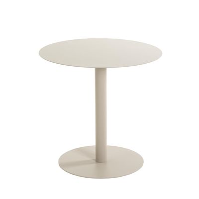HAKU Round Side Table, Cashmere Gray Metal, H 50 x Ø 40 cm
