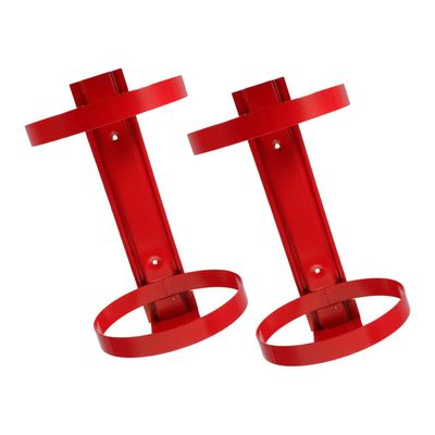 Fire Extinguisher Wall Brackets, 2-Pack, Iron, Red