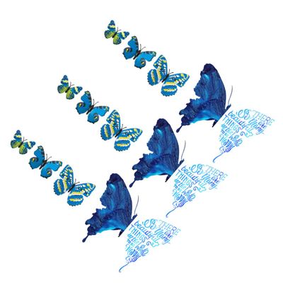 KITANDOVE Set of Self-Adhesive Butterfly Wall Decals, Colorful Wall Decor for Living Room, Bedroom, and Children's Room