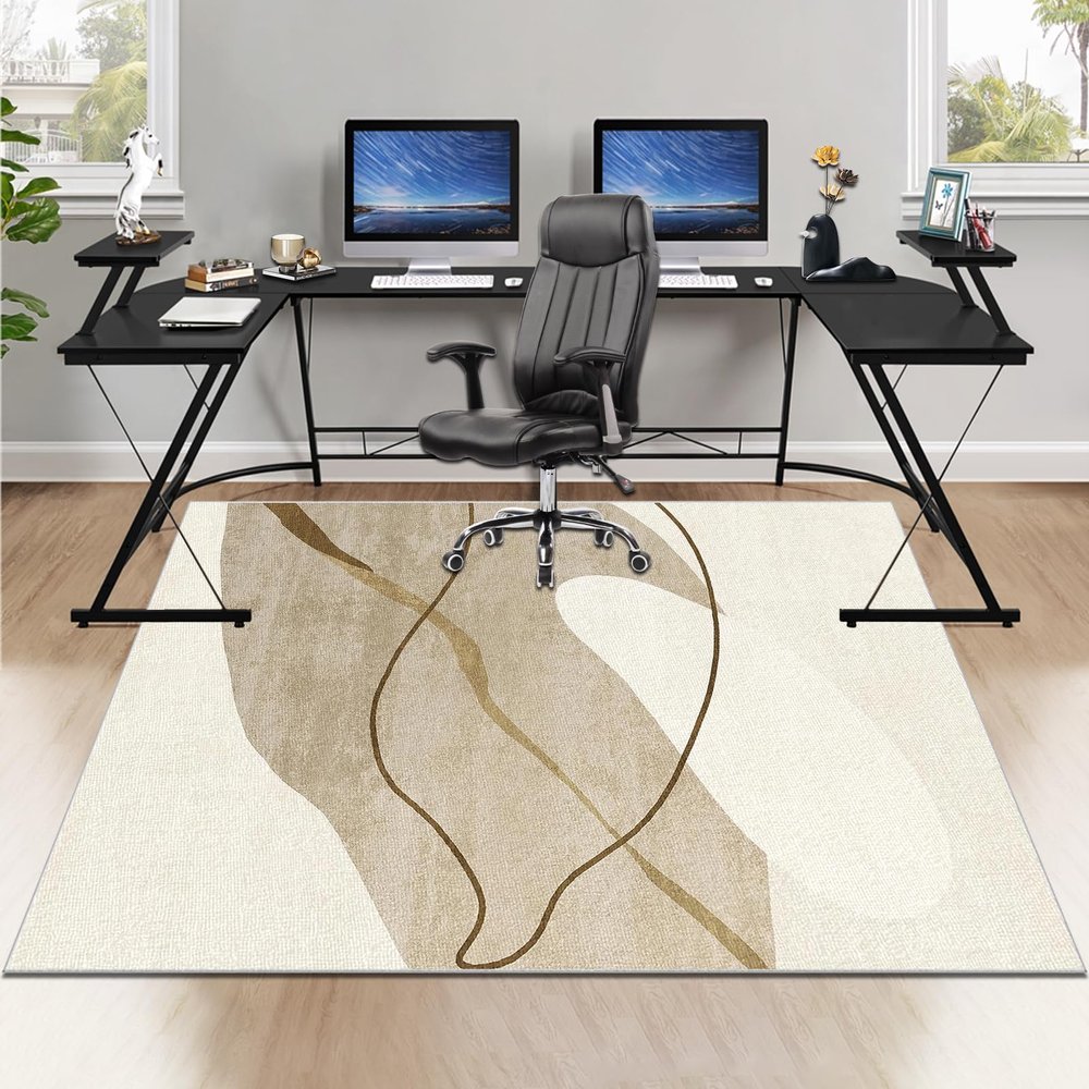 Xiaputcr Rectangular Chair Mat for Hard Floors and Carpets, 70 x 100 cm