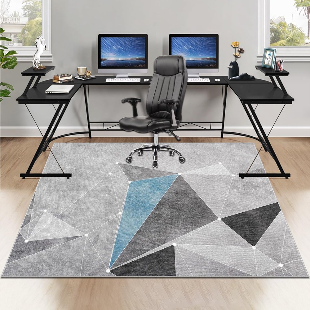 Rectangular Chair Mat for Hard Floors and Carpets, 100 x 140 cm