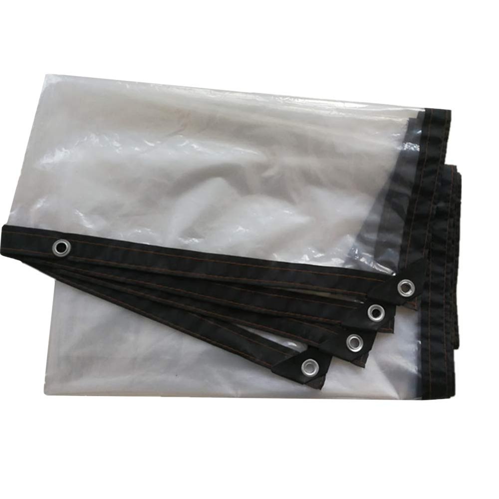 Thick Perforated Transparent Plastic Tarp for Flower and Plant Protection, Rainproof Film (Size: 2 x 4 m)