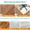 Xiaputcr 80 x 120 cm Rectangular Chair Mat for Hard Floors and Carpets view 4