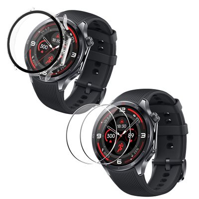 Tieeyivv OnePlus Watch 3 Case with 2 Screen Protectors