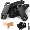 Mbsomnus 20-Piece Black Flat Brackets, 15 x 46 mm, Stainless Steel view 1