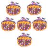Alipis 6-Piece Halloween Pumpkin Cat LED Pumpkin Light Hanging Decorations, Colorful Felt view 1