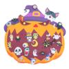 Alipis 6-Piece Halloween Pumpkin Cat LED Pumpkin Light Hanging Decorations, Colorful Felt view 3