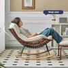 Outdoor Rocking Chair for Patio, Khaki view 4