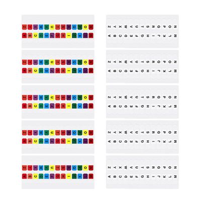 Tofficu 10-Sheet Colorful A–Z Sticky Alphabet Tabs, 26-Letter Self-Adhesive Index Tabs