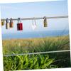 HOMSFOU 5-Piece Heart-Shaped Padlock Set with Keys view 3