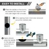 PATIKIL 90-Degree Air Duct Saddle Branch, 5" Duct to 4" Outlet, Round Duct Splitter for Exhaust Fans, Dryers, and HVAC Systems view 4