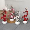 Artificial Bonsai Tree, 30 cm, White view 3