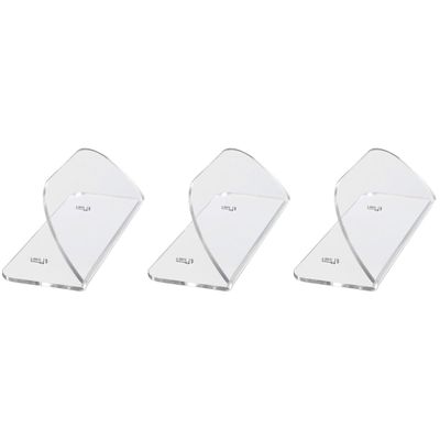 BESPORTBLE 3-Piece Acrylic Skateboard Wall Mount Rack Set