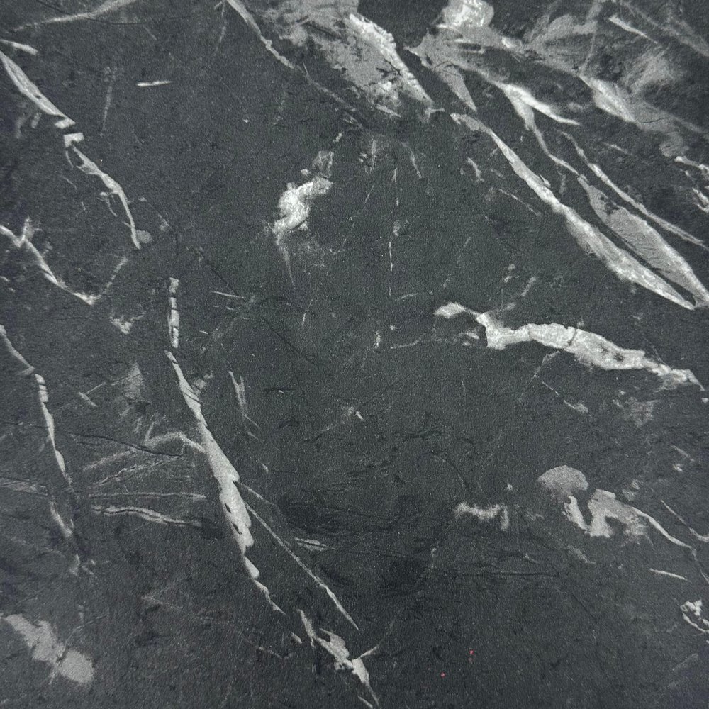 Gruppo Maruccia Durable HPL Tabletop, Waterproof and Scratch-Resistant, for Indoor and Outdoor Use, Black Marble, Square 60 x 60 cm