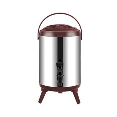 Hot Water Dispenser, Stainless Steel Insulated Beverage Container, Brown, 12 L