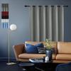 GOUSUN Blackout Curtain 230 x 120 cm, Thermal Curtain Against Cold and Heat, Airy String Curtain with Rod Pocket, for Bedroom, Light Gray view 1
