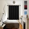 GOUSUN Blackout Curtain 110 x 135 cm, Thermal Insulated, Grommet Panel, Black view 1
