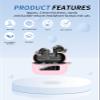 Protective Case for TOZO NC3 Hybrid Earbuds with Active Noise Cancellation, Soft Silicone, Waterproof, Dustproof and Scratch-Resistant, White view 2