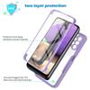 SLWYF Case Compatible with Samsung Galaxy A26, Built-In Screen Protector, 360° Protection, Shock-Resistant TPU Bumper, Clear, Violet view 2