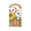 GAIREG Floral Happy Kittens in Basket Bathroom Hand Towel, Decorative Hand Towel for Bathroom, Travel, Camping, Hotel, or Spa, 38.1 x 76.2 cm view 1