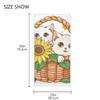 GAIREG Floral Happy Kittens in Basket Bathroom Hand Towel, Decorative Hand Towel for Bathroom, Travel, Camping, Hotel, or Spa, 38.1 x 76.2 cm view 3