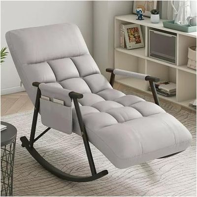 Rocking Chair for Living Room and Bedroom, Cream White