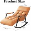 Rocking Chair for Living Room and Bedroom, Cream White view 2