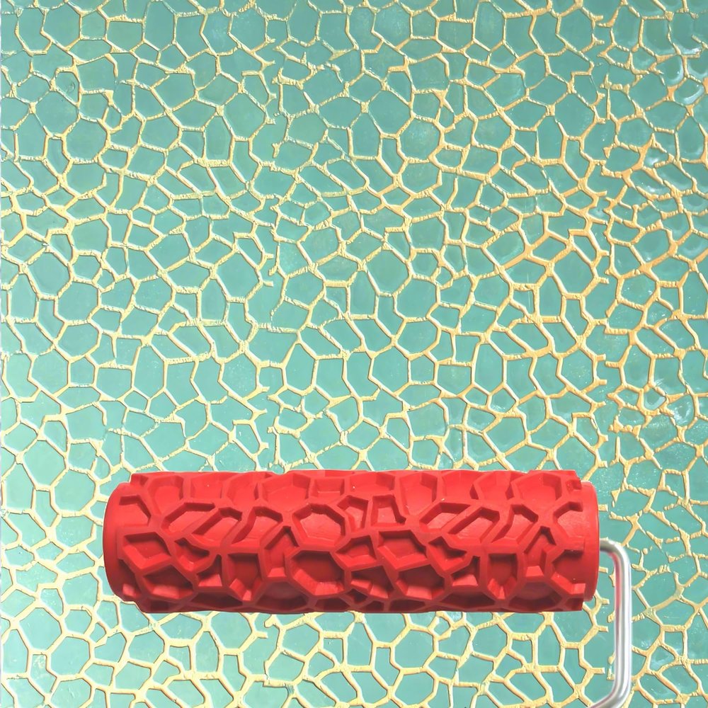 17.8 cm DIY Patterned Paint Roller, Decorative Embossed Texture Roller for Wall Painting (BK327R)