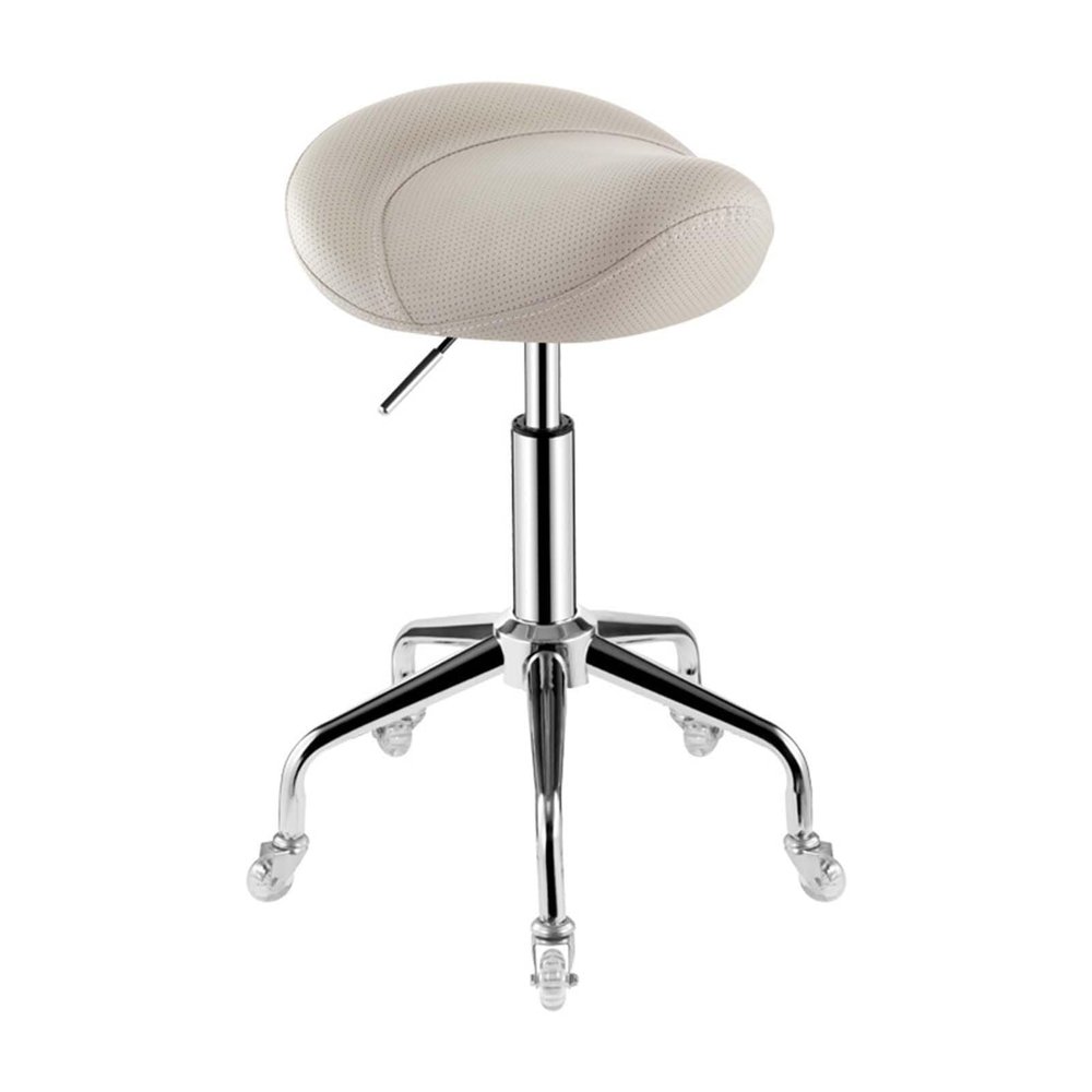 Saddle Stool – Height-Adjustable Rolling Stool with Casters