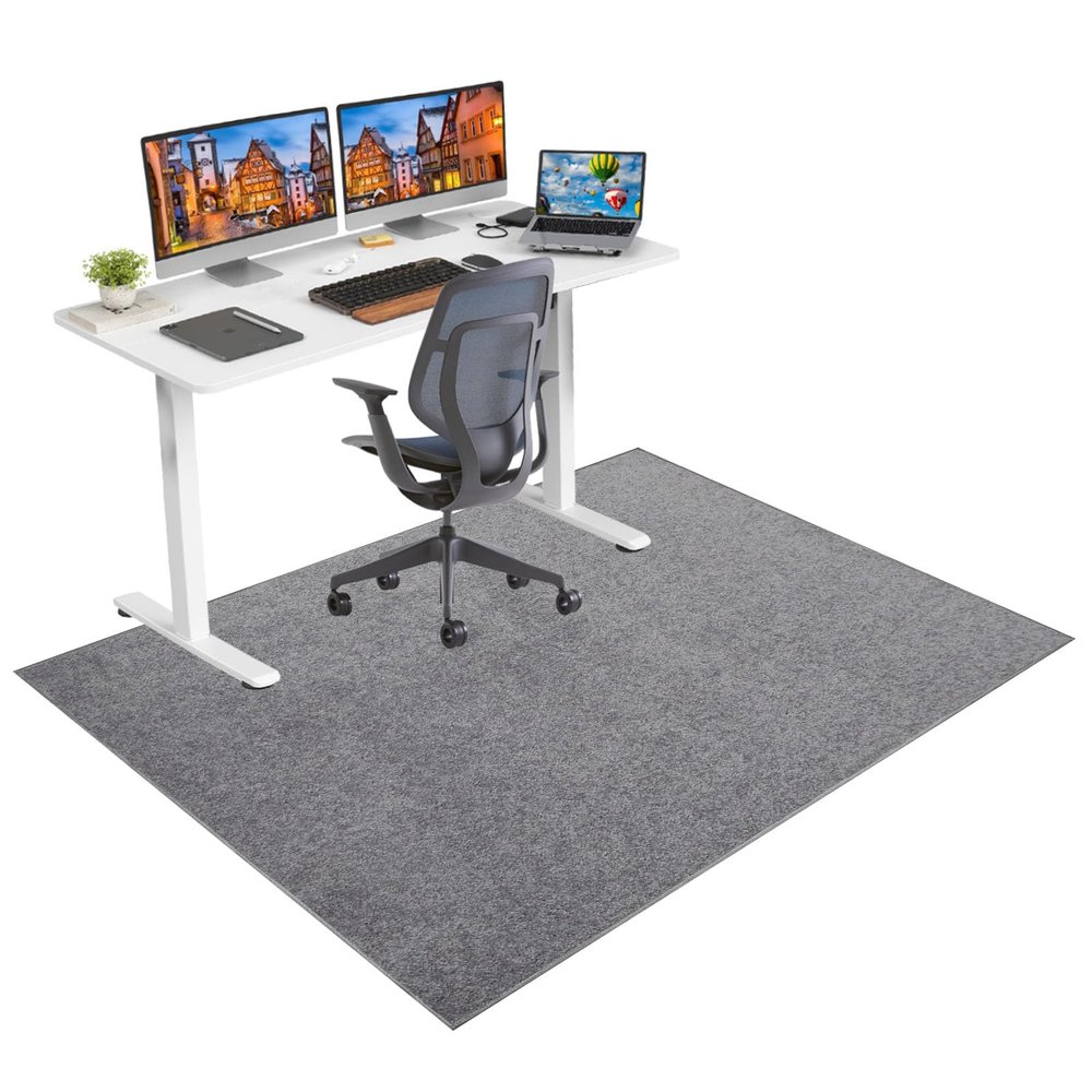 Office Chair Floor Protection Mat for Hard Floors and Carpets, 150 x 210 cm