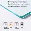 XPLKQXE Curved Aluminum Window with Tempered Glass, 360° Rotating Flush-Mount Shed Window, 30 x 80 cm view 4