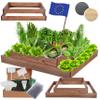 MODO24 Wooden Raised Garden Bed, Planter Box, 18 x 90 x 60 cm, Brown view 1