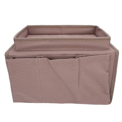Walfront Sofa Armrest Organizer, 4 Storage Bags with Cup Holder Tray