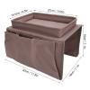 Walfront Sofa Armrest Organizer, 4 Storage Bags with Cup Holder Tray view 4