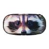 YQxwJL Little Raccoon Face Pencil Case, Large Capacity, Black view 1