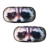 YQxwJL Little Raccoon Face Pencil Case, Large Capacity, Black view 3