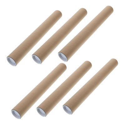 SEWACC Kraft Paper Tubes, 40 cm Long, 45 mm Diameter, with Plastic Caps