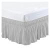 ZRHWSPD Elastic Bed Skirt, Brushed Microfiber, Light Gray, Twin 75 x 39 x 16 in view 1
