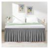 ZRHWSPD Elastic Bed Skirt, Brushed Microfiber, Light Gray, Twin 75 x 39 x 16 in view 2