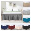 ZRHWSPD Elastic Bed Skirt, Brushed Microfiber, Light Gray, Twin 75 x 39 x 16 in view 3
