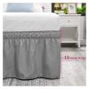 ZRHWSPD Elastic Bed Skirt, Brushed Microfiber, Light Gray, Twin 75 x 39 x 16 in view 4