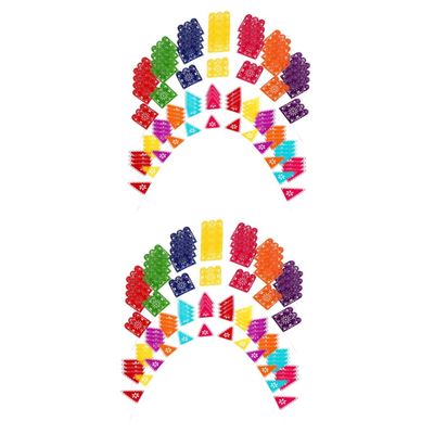 DOITOOL 2 Sets Fiesta Party Hanging Flag Banners, Mexican Felt Bunting for Day of the Dead and Festival Decorations, 10 Pieces Each